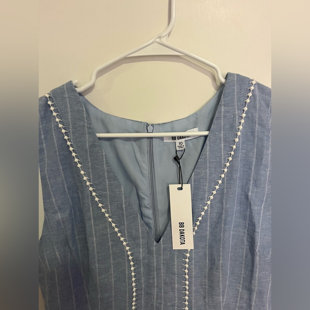 B B Dakota‎ Light Denim Cotton Dress Size 10 - Picture 5 of 9
